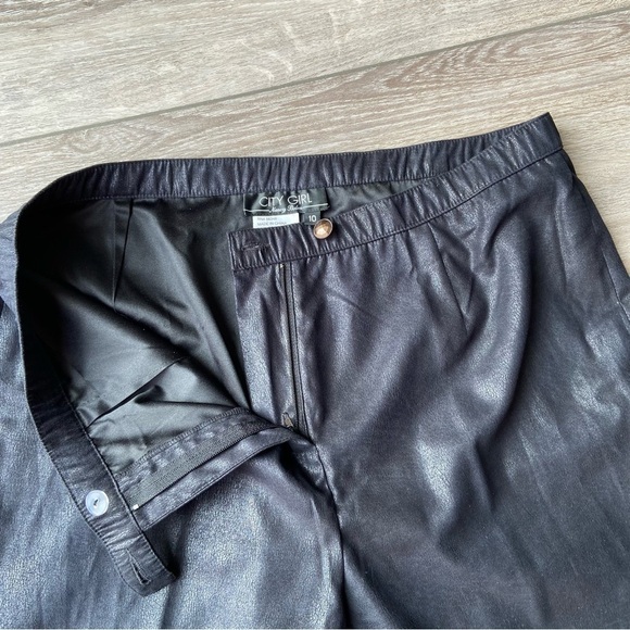 Nancy  Bolen City Girl Metallic Stretch Waist Straight Leg Pants - Picture 5 of 13